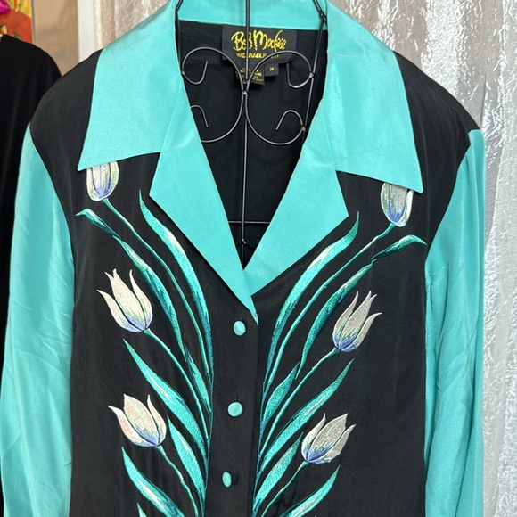 BOB MACKIE 100% silk shirt - Picture 3 of 10